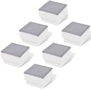 vidaXL Światła najazdowe LED 6 szt 100x100x68 mm - Lampy ogrodowe - miniaturka - grafika 2