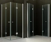 Kabiny prysznicowe - Rea Fold 80x80 szkło przejrzyste F8080 - miniaturka - grafika 1