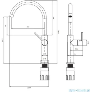 Omnires Tula miedź szczotkowana TL6050CPB - Baterie kuchenne - miniaturka - grafika 2