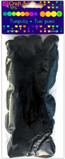 DP Craft Pompony akrylowe mix Czarne - Zabawki kreatywne - miniaturka - grafika 2