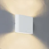 Lampy ogrodowe - QAZQA Nowoczesna lampa ścienna zewnętrzna biała 11 5 cm z diodą LED - Batt - miniaturka - grafika 1