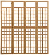 Parawany - vidaXL Parawan pokojowy 4-panelowy/trejaż, drewno jodłowe, 161x180 cm vidaXL - miniaturka - grafika 1