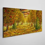 Obrazy i zdjęcia - PL Coloray Obraz na Płótnie Malarstwo las jesień przyroda 120x60cm - miniaturka - grafika 1