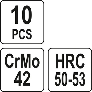 YATO ZESTAW WYKRĘTAKÓW DO USZKODZONYCH ŚRUB WEWNĘTRZNYCH HEX TORX SPLINE ZESTAW ZAWIERA 10 ELEMENTÓW - Gwintowniki - miniaturka - grafika 3