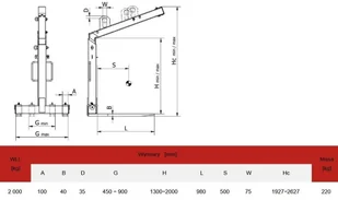 339 Zawiesie widłowe + łącznik do rotatora 2,5 t udźwig 2 T długość wideł 980 mm) 33977117 77117-uniw - Wyposażenie gospodarstwa rolnego - miniaturka - grafika 2