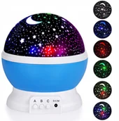 Projektory dla dzieci - Projektor Gwiazd Lampka Nocna Led 2 W 1 Obrotowa - miniaturka - grafika 1