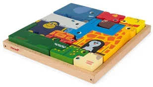 Janod Układanka drewniana piramida Zwierzęta, - Klocki - miniaturka - grafika 15