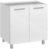 Szafki kuchenne - MEBLE OKMED Szafka kuchenna stojąca Salma 80 cm kolor biały - miniaturka - grafika 1