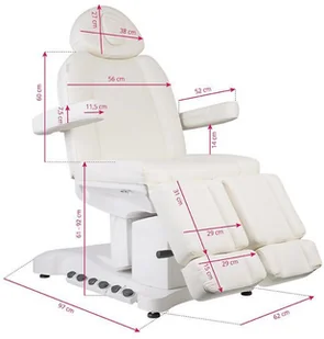 AZZURRO Fotel kosmetyczny elektr. azzurro 708bs pedi pro exclusive 3 siln. podgrzewany P134888 - Fotele kosmetyczne - miniaturka - grafika 5