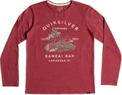 Koszulki dla chłopców - Quiksilver t-shirt BANZAI BAR LS YOUTH Garnet Heather RQKH - miniaturka - grafika 1