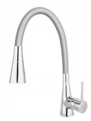 Baterie kuchenne - Ferro Bateria ZUMBA zlew. stojąca z elastyczną wylewką, szara BZA42S - miniaturka - grafika 1