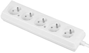 PLAST-ROL Listwa zasilająca PLAST-ROL Przedłużacz 5-gniazda z/u 10A 5m biały PS-570 W-97488) W-97488 - Listwy zasilające - miniaturka - grafika 2