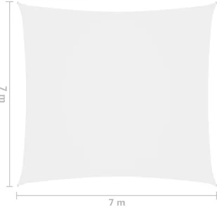 vidaXL Żagiel ogrodowy, tkanina Oxford, kwadratowy, 7x7 m, biały 135253 - Parasole ogrodowe - miniaturka - grafika 6