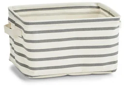 Zeller Koszyk do przechowywania STRIPES "M" kolor szary B07DVX65J5 - Pudła i pojemniki do przechowywania - miniaturka - grafika 3