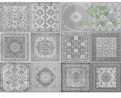 Płytki ceramiczne - Aparici KILIM BLACK NATURAL 59,55X59,55 G1 AP - miniaturka - grafika 1