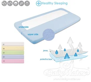 BabyMatex Multitex Nieprzemakalne prześcieradełko jersey z gumką Różowe 60x120 cm - Prześcieradła dla dzieci - miniaturka - grafika 2