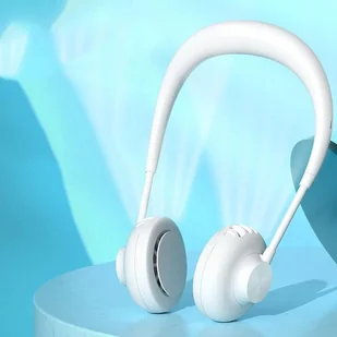 Wentylator Hurtel Przenośny wentylator wiatrak na szyję akumulator 1800 mAh + kabel micro USB niebieski 61412-0 - Wentylatory - miniaturka - grafika 14