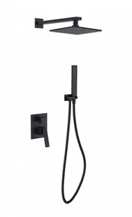 Besco Zestaw prysznicowy Besco Aspira I czarny matt DODATKOWO 5% RABATU NA KOD BESCO5 BP-AI-CZ - Zestawy prysznicowe - miniaturka - grafika 2