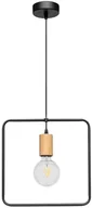 Lampy sufitowe - Spotlight Geometryczna LAMPA wisząca CARSTEN WOOD 1651174 metalowa OPRAWA skandynawski ZWIS kwadratowy dąb olejowany czarny 1651174 - miniaturka - grafika 1