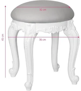 AZZURRO Taboret azzurro styl 60-01 szary P125854 - Krzesła i taborety kosmetyczne - miniaturka - grafika 3