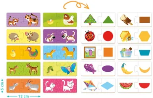 Dodo Toys Puzzle Gdzie jest moja mama$2748 10x2 el. dwustronne MON200101 MON200101 - Puzzle - miniaturka - grafika 2