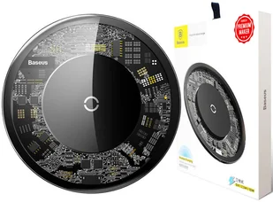 Baseus Ładowarka indukcyjna QI Simple 10W bezprzewodowa Czarna CCALL-AJK01 - Ładowarki do telefonów - miniaturka - grafika 12