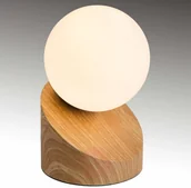 Lampy stojące - Nino Leuchten Lampa stołowa LED Alisa z drewnopodobną podstawą - miniaturka - grafika 1