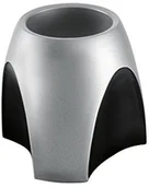 Przyborniki na biurko - HAN 2753 77, pojemnik na długopisy Delta Srebrny Edition, piękny kształt, elegancja i styl w bezpieczny sposób, wysokiej jakości, ekskluzywne Premium lakierowany, srebrny - miniaturka - grafika 1