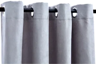 vidaXL Zasłony zaciemniające z metalowymi kółkami, 2 szt., szare - Zasłony - miniaturka - grafika 8