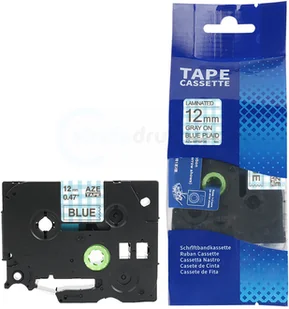 Brother strefadrukarek.pl Taśma TZe-MPBP36 12mm x 4m ozdobna niebieska krata szary nadruk - zamiennik| OSZCZĘDZAJ DO 80% - ZADZWOŃ! 730811399 PROMOCJA! TZE-MPBP36 - Taśmy do drukarek barwiące - miniaturka - grafika 3