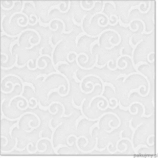 Papstar 50 serwetek "Royal Collection" 1/4 składane 40 cm x 40 cm Biały "Casali" wesele urodziny zaręczyny Boże Narodzenie 84876 - Pozostałe akcesoria barmańskie - miniaturka - grafika 2