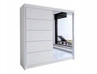 Szafy - duża Biała Szafa przesuwna z lustrem Tedli III 180 - miniaturka - grafika 1