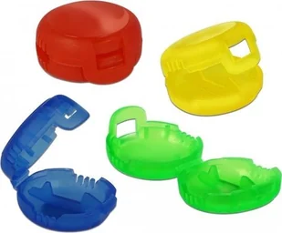 Delock 18292 organizator na kable Znaczniki kablowe Niebieski, Zielony, Czerwony, Żółty 4 szt., Cable clip - Kanały kablowe - miniaturka - grafika 2