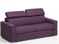 Sofy i kanapy - LINEA SOFA 3-osobowa kanapa z ekspresowym mechanizmem rozkładania z tkaniny VIZIR - Kolor: fioletowy - Wymiary miejsca do spania: 140 cm - Materac 14 cm - miniaturka - grafika 1