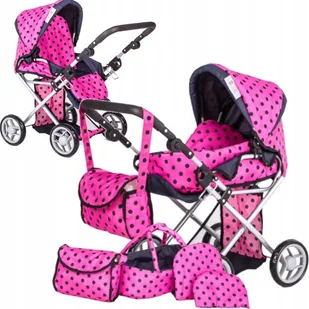 Duży wózek dla lalek 3w1 Głeboki Spacerowy Nosidło - Wózki dla lalek - miniaturka - grafika 15