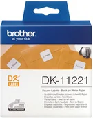 Etykiety do drukarek - Brother Etykiety DK-11221 nadruk czarny na białym tle 23mm x 23mm - miniaturka - grafika 1