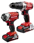 Wiertarki - Einhell kombi wiertło i wkrętarka udarowa 4257214 power X-Change 18 V 2,0 AH, czerwony, 2 sztuki - miniaturka - grafika 1