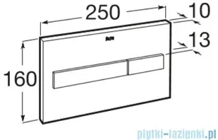 Roca Duplo One PL7 przycisk spłukujący podwójny czarny mat A890188206 - Spłuczki - miniaturka - grafika 2