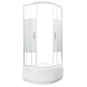 Kabiny prysznicowe - Novoterm Kabina półokrąłga z brodzikiem 90x90 Madera Madera Str 90 GL - miniaturka - grafika 1