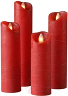 Świece - Sompex Świeca słupkowa LED Shine 4 szt. 5 cm czerwona - miniaturka - grafika 1