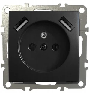 Quadra Gniazdko Z Bolcem 2X Usb Do Ramek 230V 2.1A - Gniazdka elektryczne - miniaturka - grafika 2