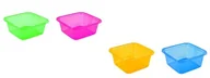 Akcesoria łazienkowe - Curver Miska kwadratowa 7,2L mix kolorów 215483 - miniaturka - grafika 1