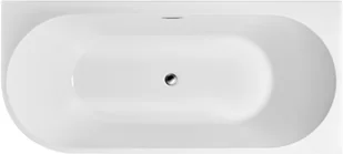 Corsan Wanna narożna Intero prawa 170 cm z szeroką krawędzią i wykończeniem czarnym 649292 - Wanny - miniaturka - grafika 4