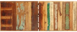 vidaXL 9-cz. zestaw mebli barowych, drewno z odzysku, skóra i płótno - Stoły z krzesłami - miniaturka - grafika 5