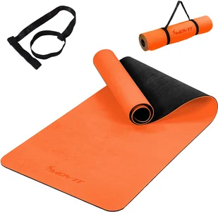 Movit POMARAŃCZOWA MATA TPE 190x60x0,6cm DO GIMNASTYKI - Maty do ćwiczeń - miniaturka - grafika 3