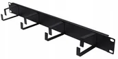 Pozostałe akcesoria sieciowe - Organizer uchwyt kabli 19" 1U czarny Stalflex - miniaturka - grafika 1