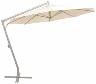 vidaXL Parasol ogrodowy, wiszący, 350 cm, słupek aluminiowy, piaskowy - Parasole ogrodowe - miniaturka - grafika 9