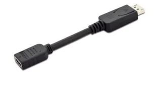 Digitus Kabel adapter Displayport z zatrzaskiem 1080p 60Hz FHD Typ DP/HDMI A M/Ż czarny 0,15m AK-340400-001-S - Adaptery i przejściówki - miniaturka - grafika 3