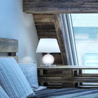 Lampy stojące - Wofi Lampa stołowa LED Luton, 2-pkt. cylinder i klosz - miniaturka - grafika 1