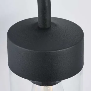 Endon Ścienna LAMPA zewnętrzna NORTH  Endon szklana OPRAWA elewacyjna tuba industrialny outdoor IP44 przezroczysty czarny 79792 - Lampy ogrodowe - miniaturka - grafika 4